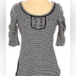 RED TRIANGLE by ANTHROPOLOGIE Lace Ruched Top